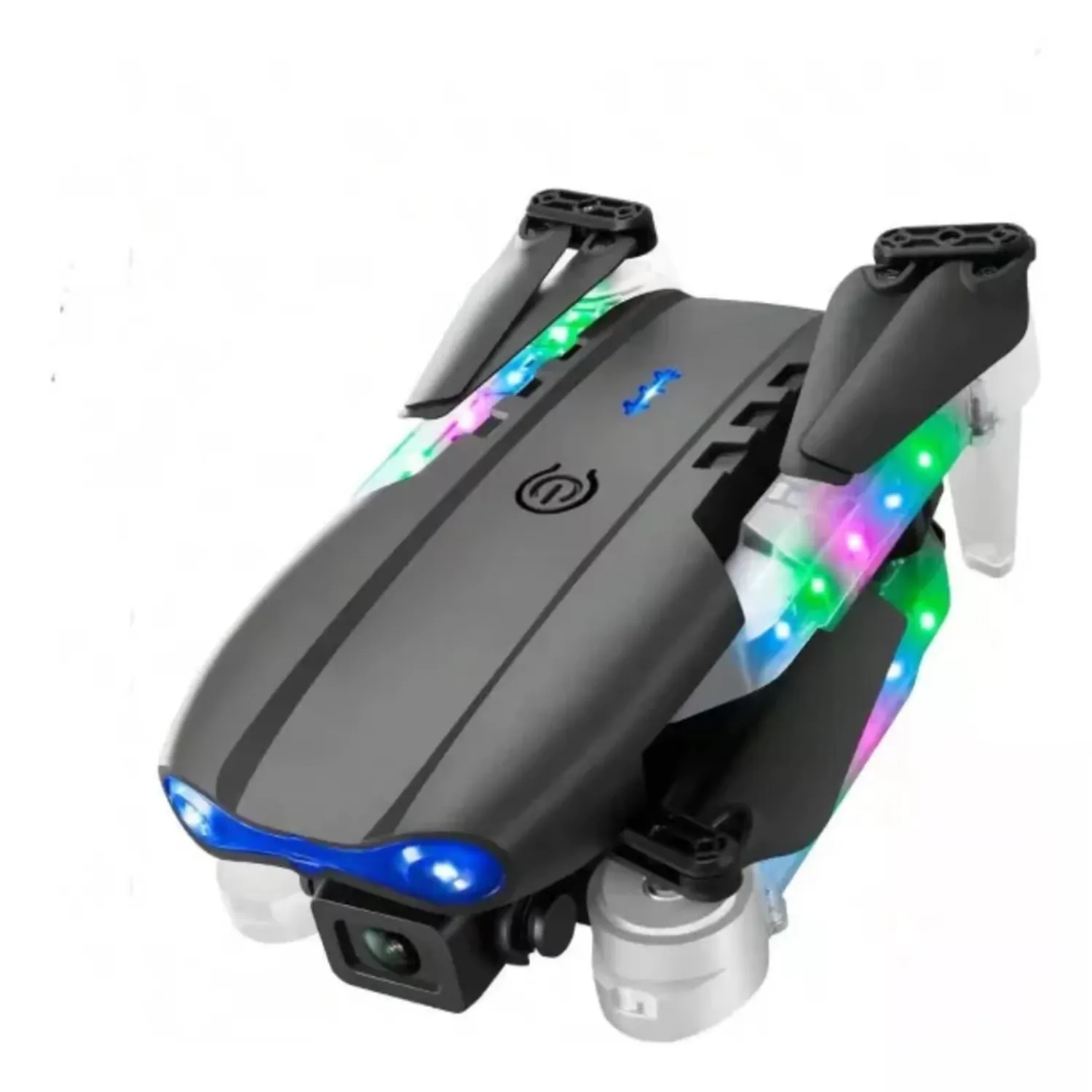 Drone E88D Max con Doble Camara HD luz RGB incluye Estuche y Repuestos miniatura 3